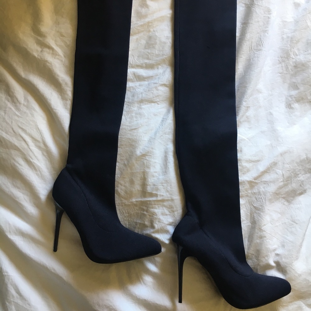 Navy Blue Thigh Highs